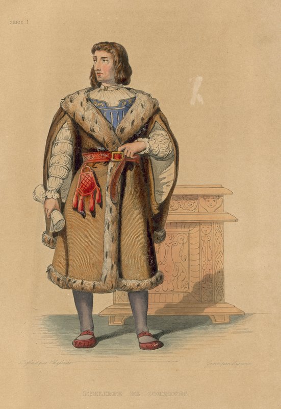 Philippe de Commines (värillinen kaiverrus) tekijältä French School