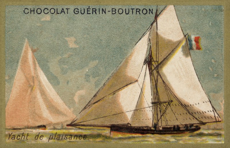 Huvivene (chromolitho) tekijältä French School