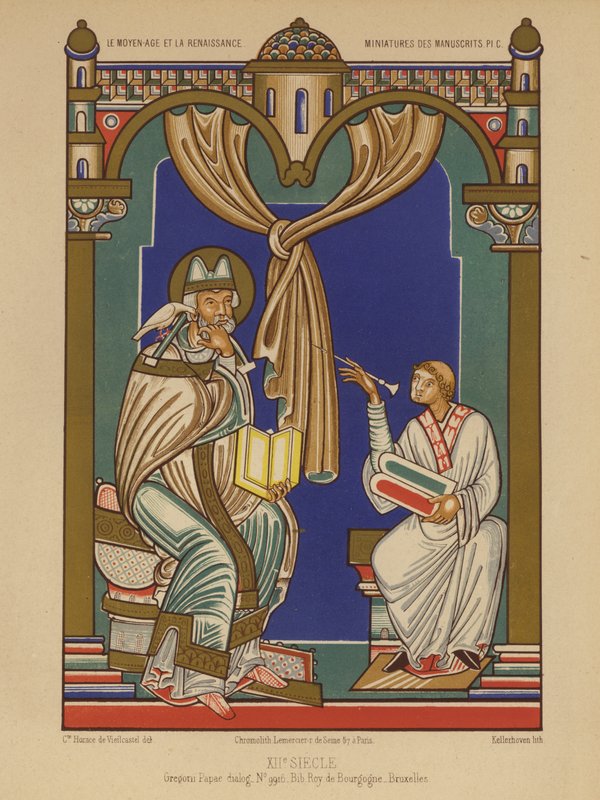 Paavi Gregorius I (chromolitho) tekijältä French School