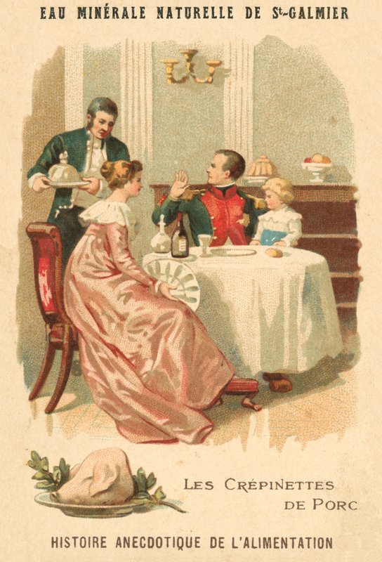 Sianlihakrepinetit (chromolitho) tekijältä French School