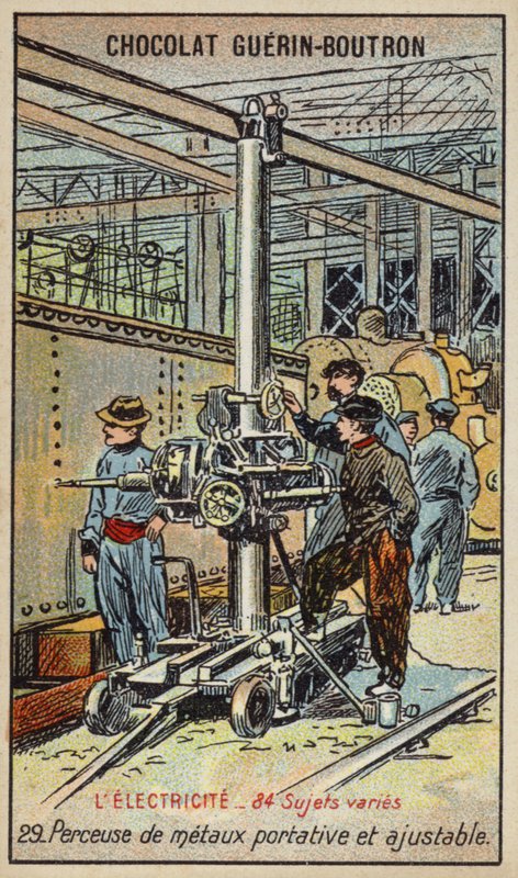 Kannettava ja säädettävä metallipora (chromolitho) tekijältä French School