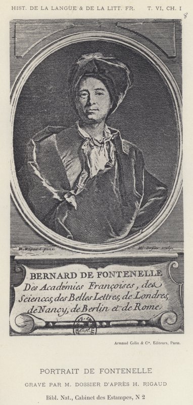 Fontenellen muotokuva (litho) tekijältä French School