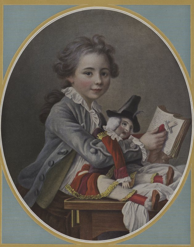 Lapsen muotokuva (väri litho) tekijältä French School