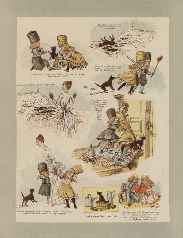 Robinson Crusoe (väri litho) tekijältä French School