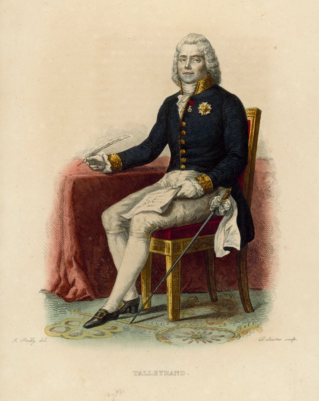 Talleyrand (värillinen kaiverrus) tekijältä French School