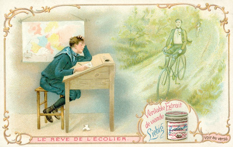 Koulupojan unelma (chromolitho) tekijältä French School