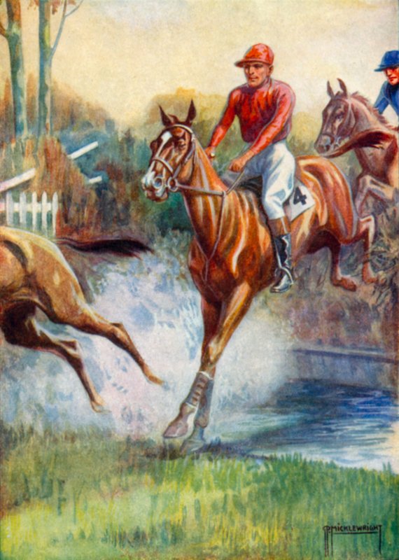 Kuvitus Black Beautylle (väri litho) tekijältä G.P. Micklewright