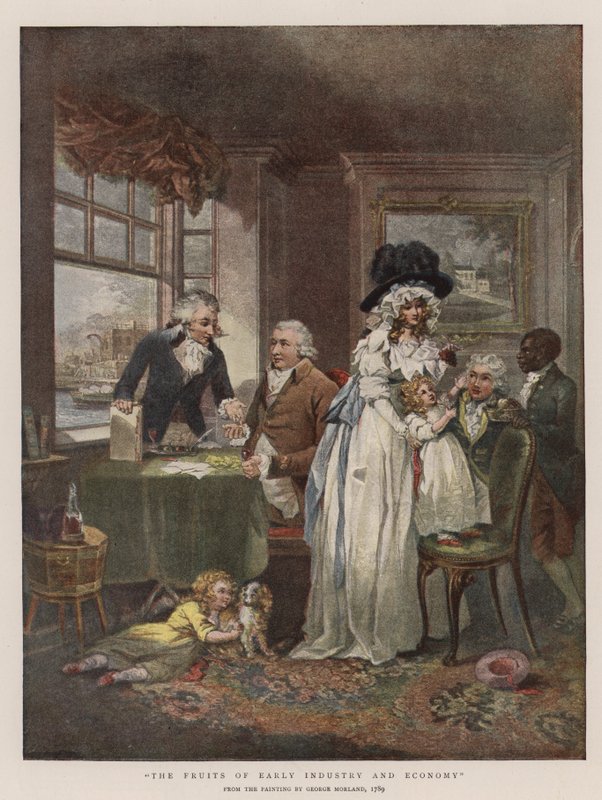 Varhaisen teollisuuden ja talouden hedelmät (chromolitho) tekijältä George Morland