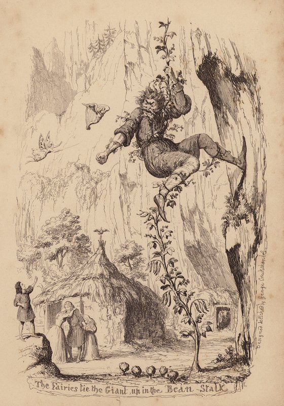 Jack and the Beanstalk (kaiverrus) tekijältä George (after) Cruikshank