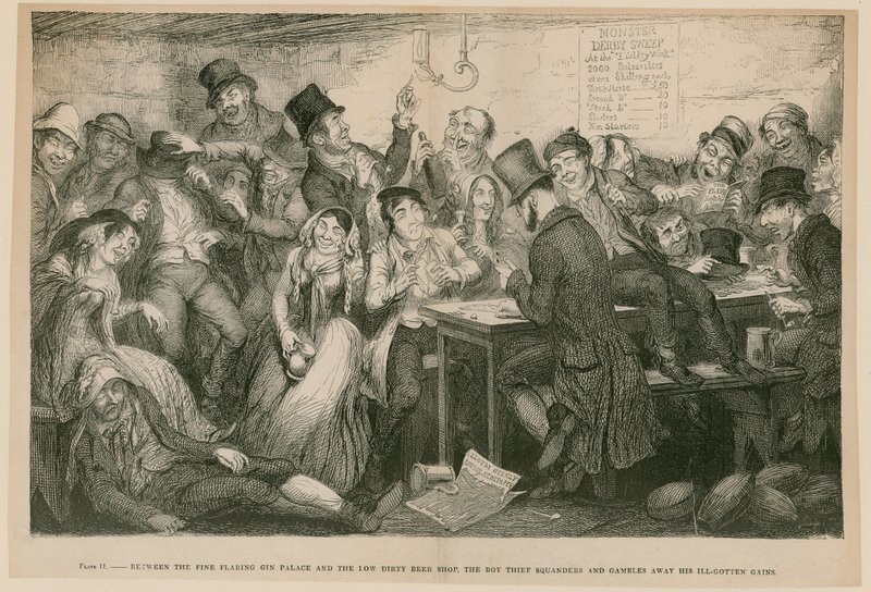 Kappaleesta Juoppojen lapset, 1848 tekijältä George Cruikshank
