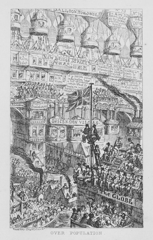 Yli väestö (kaiverrus) tekijältä George Cruikshank