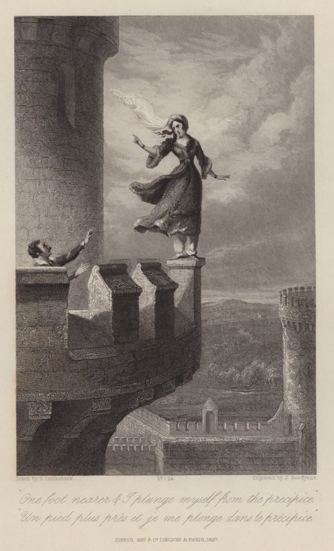 Rebecca ja temppeli (kaiverrus) tekijältä George Cruikshank