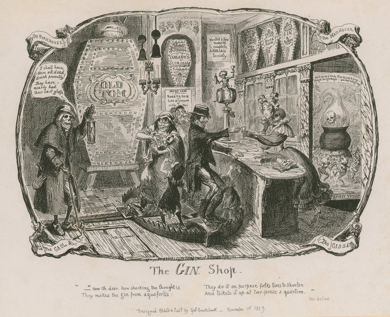 Gin Shop tekijältä George Cruikshank