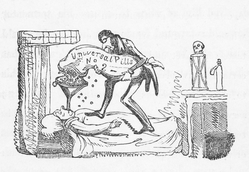 Universaalit pillerit (kaiverrus) tekijältä George Cruikshank