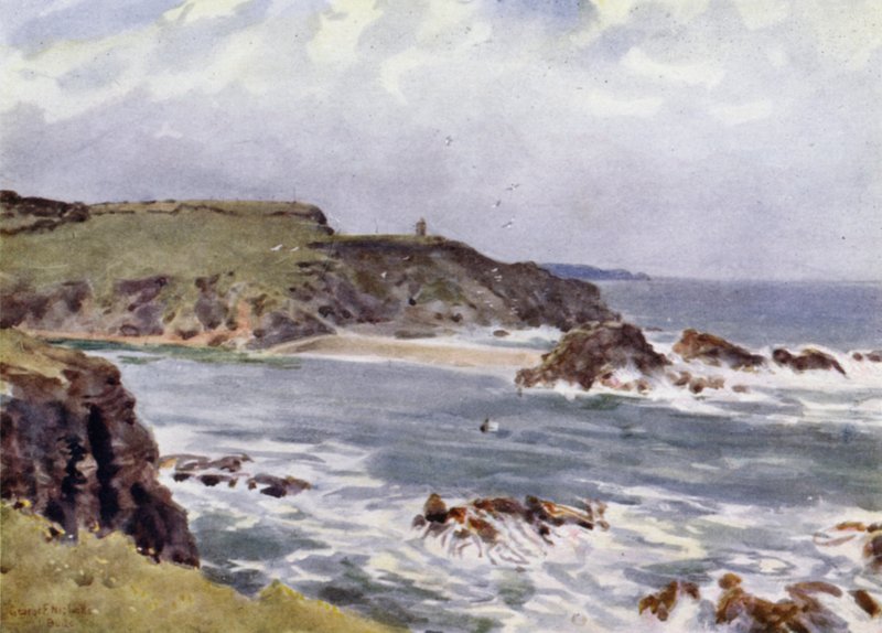 Bude, saapuva vuorovesi (väri litho) tekijältä George Franck Nicholls