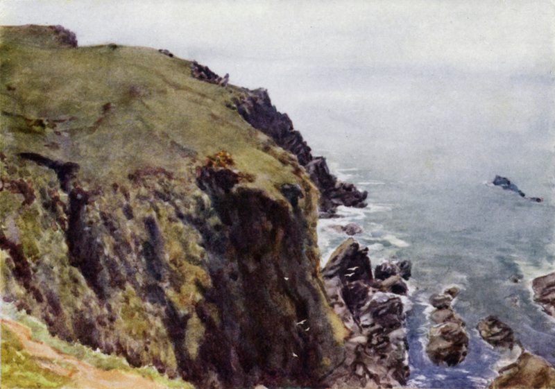 Caerthilian Cove (väri litho) tekijältä George Franck Nicholls