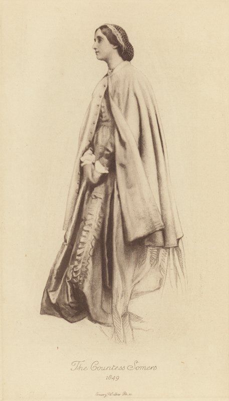 Virginia, kreivitär Somers (litho) tekijältä George Frederick (after) Watts