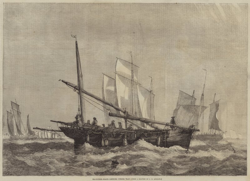 Makrilli-veneet menossa tekijältä George Henry Andrews