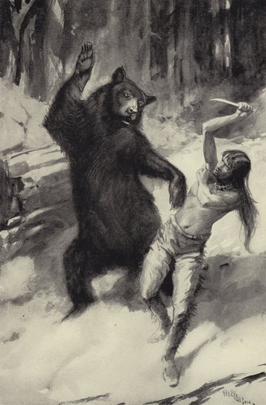 Scarfaces Struggle with the Bear tekijältä George Henry Evison