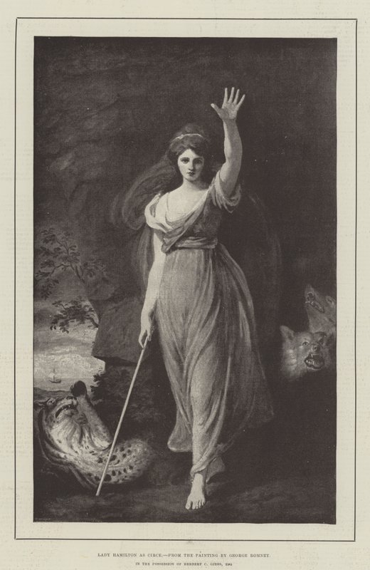Lady Hamilton kuin Circe tekijältä George Romney