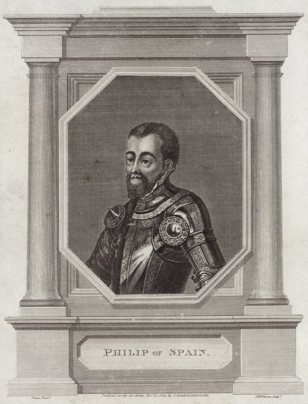 Espanjan kuningas Philip II tekijältä George Vertue