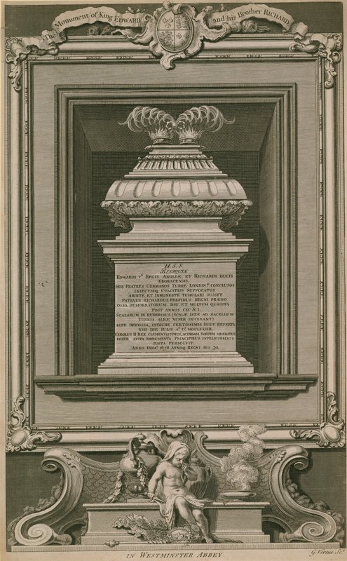Prinssit tornissa -monumentti tekijältä George Vertue