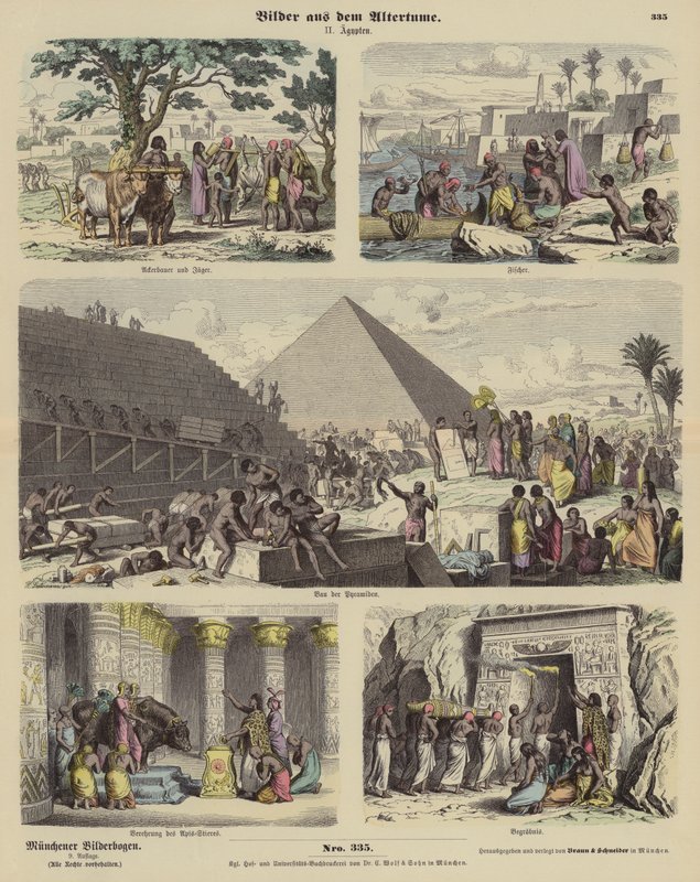 Muinainen Egypti (värillinen kaiverrus) tekijältä German School