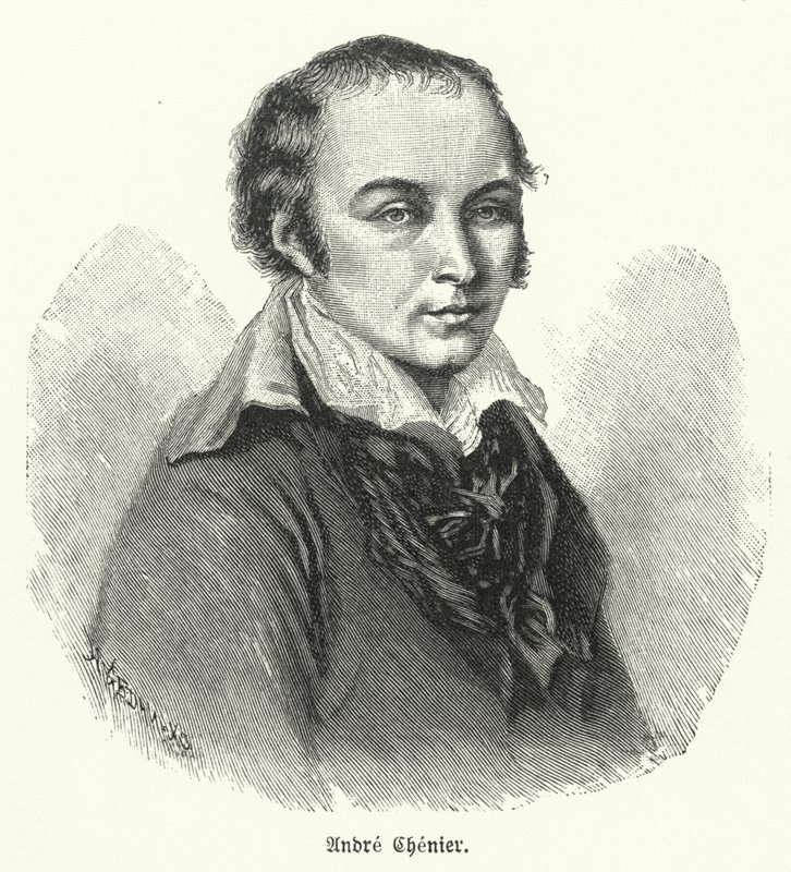 Andre Chenier, ranskalainen runoilija (litho) tekijältä German School