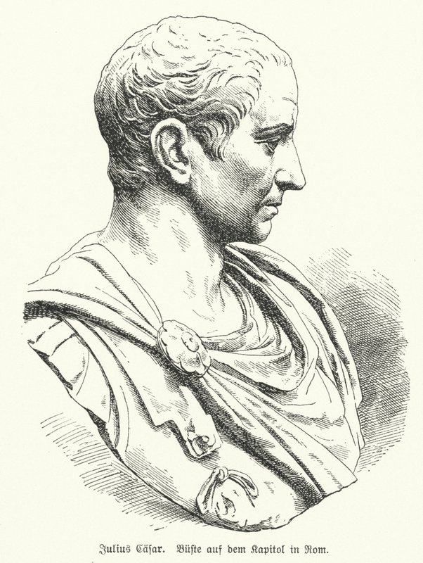 Julius Caesarin rintakuva (litho) tekijältä German School