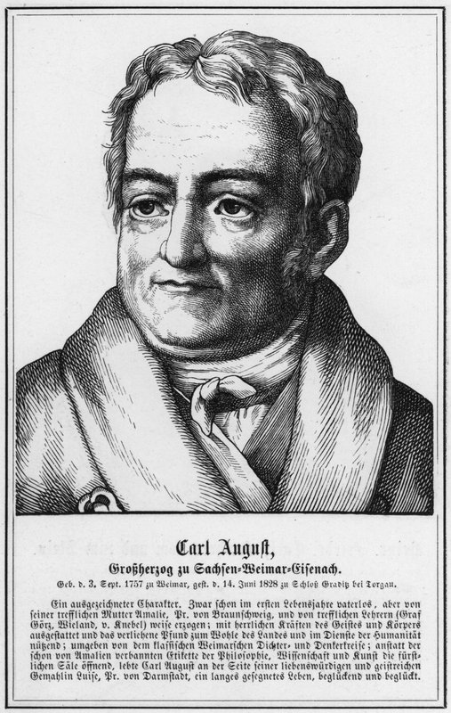 Carl August, Saksi-Weimar-Eisenachin suurherttua (kaiverrus) tekijältä German School