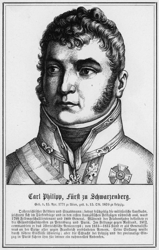 Carl Philipp, Schwarzenbergin prinssi (kaiverrus) tekijältä German School