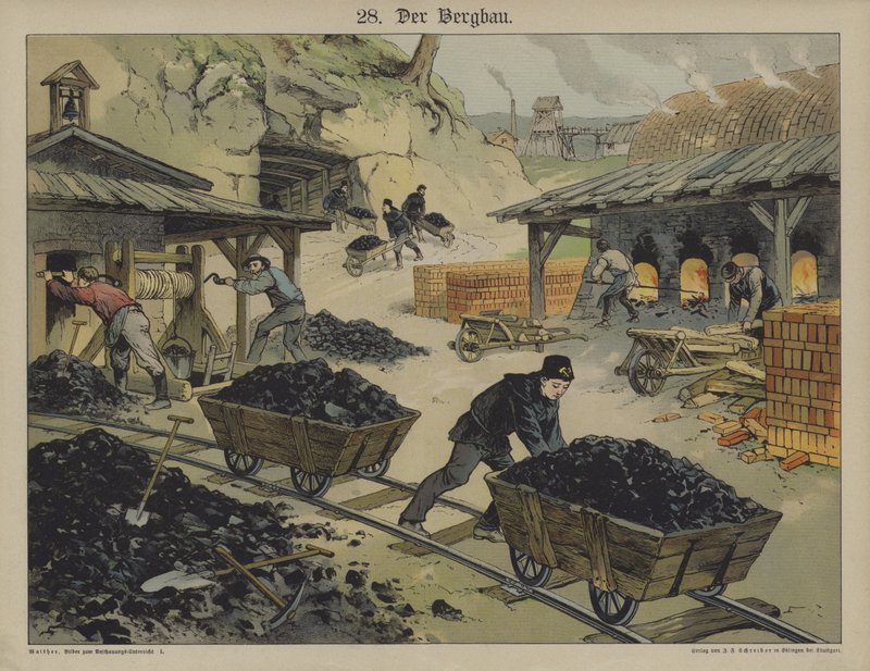 Hiilikaivos (väri litho) tekijältä German School