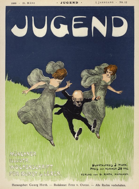 Kansikuva Jugend-lehden 1896 tekijältä German School
