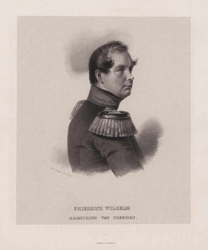 Preussin kruununprinssi Frederick William (litho) tekijältä German School