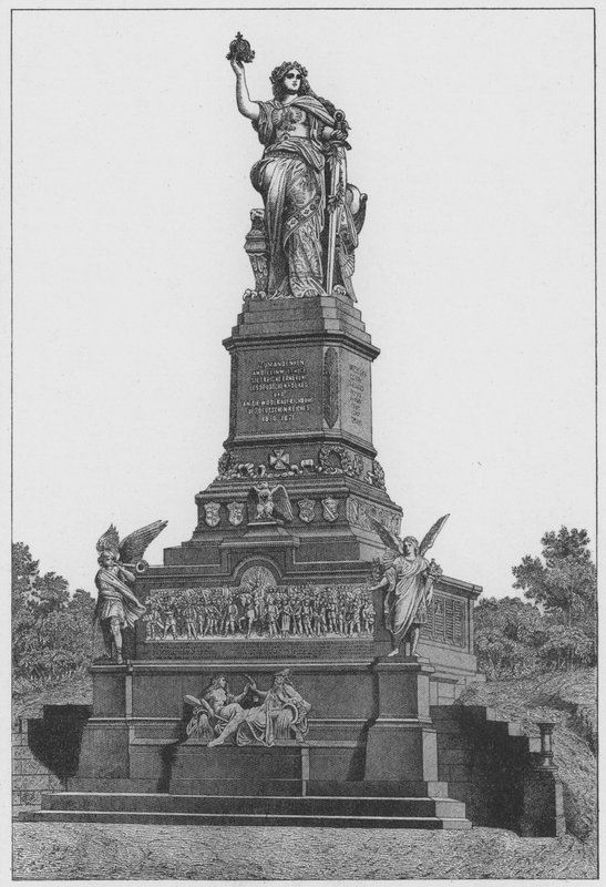 Kansallismonumentti Niederwaldilla (kaiverrus) tekijältä German School