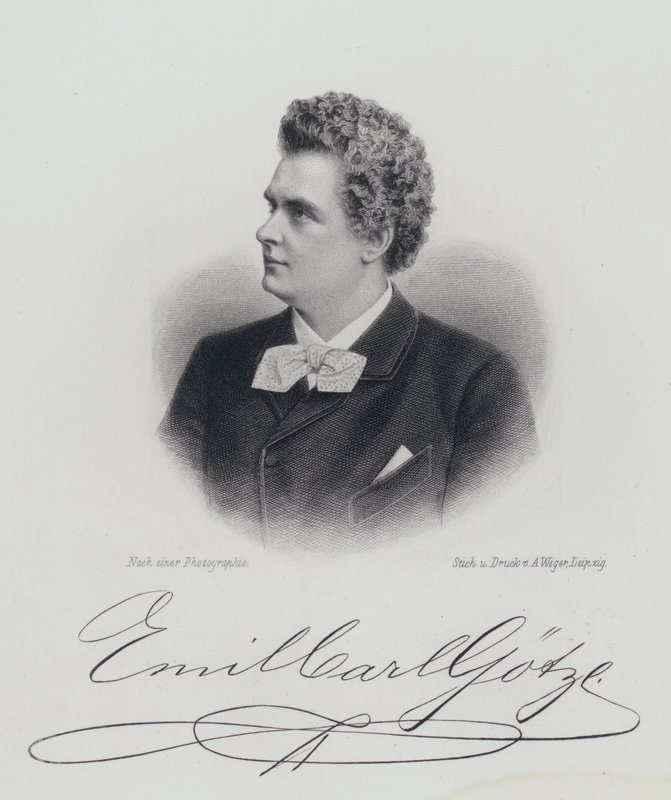Emil Goetze, saksalainen oopperalaulaja (kaiverrus) tekijältä German School