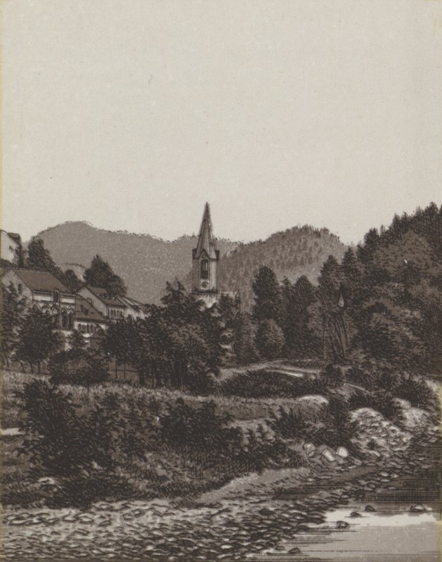 Evankelinen kirkko (litho) tekijältä German School