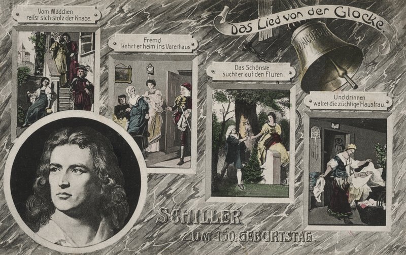 Friedrich Schiller (väri litho) tekijältä German School