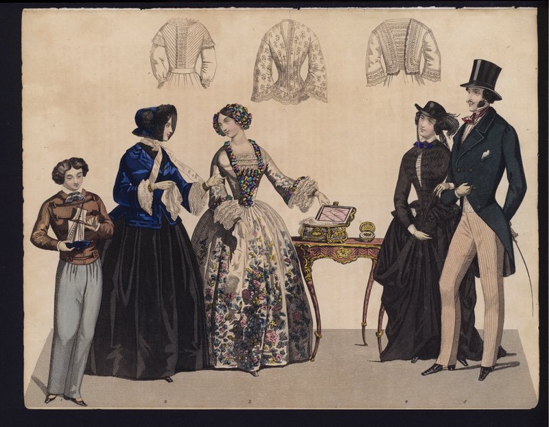 Saksalainen muotilevy, 1800-luvun puoliväli tekijältä German School