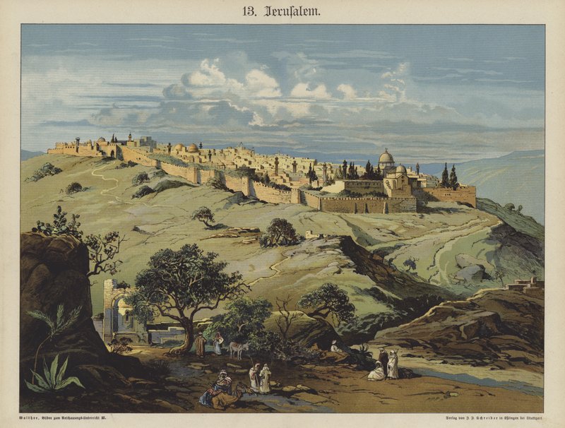 Jerusalem (väri litho) tekijältä German School