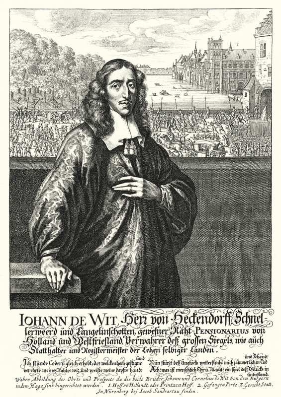 Johan de Witt, hollantilainen poliitikko (kaiverrus) tekijältä German School
