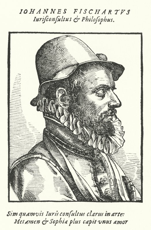 Johann Fischart, saksalainen satiiri ja publicisti (kaiverrus) tekijältä German School