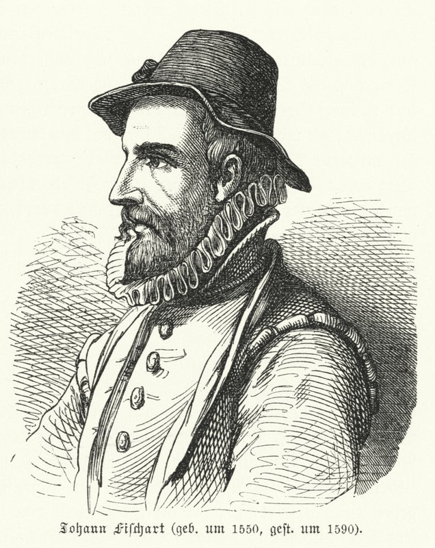 Johann Fischart, saksalainen kirjailija ja satiiri (kaiverrus) tekijältä German School