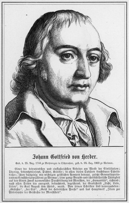 Johann Gottfried von Herder (kaiverrus) tekijältä German School