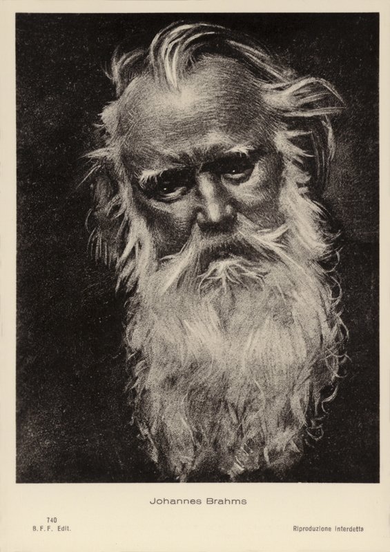 Johannes Brahms, saksalainen säveltäjä ja pianisti (1833-1897) tekijältä German School