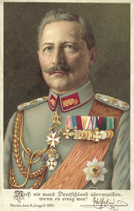 Saksan keisari Wilhelm II (väri litho) tekijältä German School