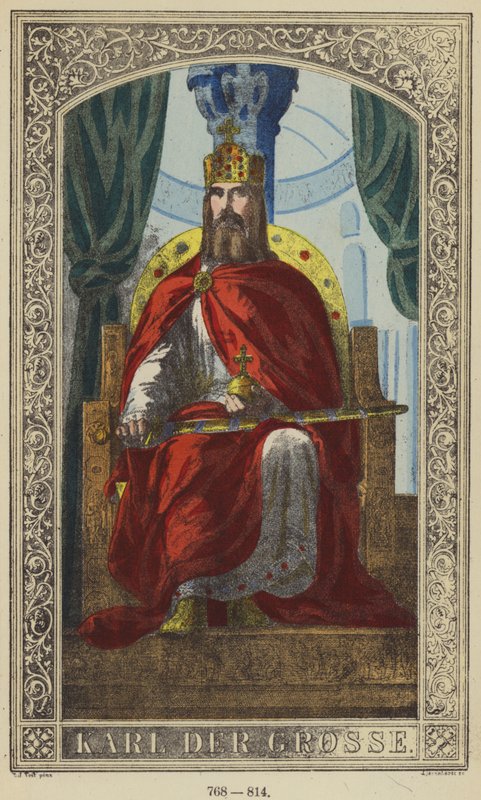 Karl Der Grosse, 768-814 (värikaiverrus) tekijältä German School