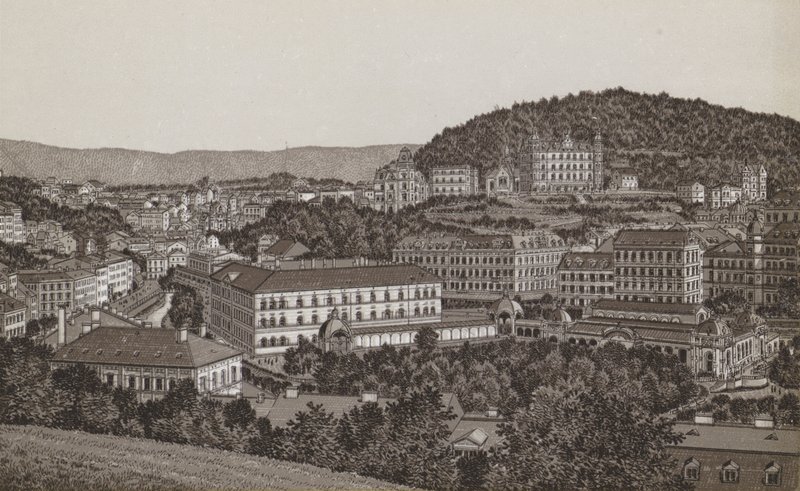 Karlovy Vary pohjoispuolelta (litho) tekijältä German School