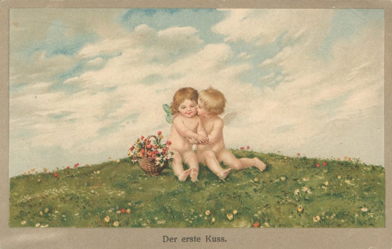 Putti suutelee tekijältä German School