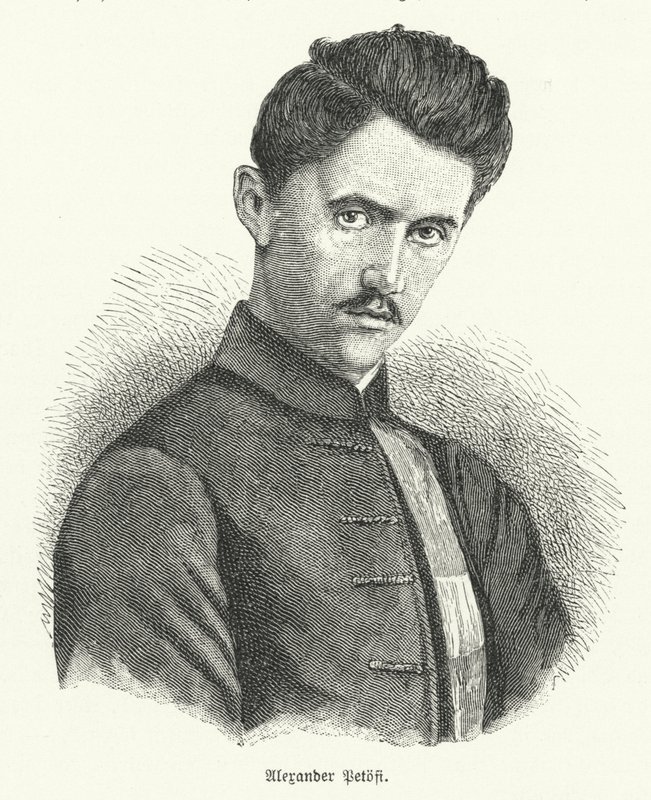 Sandor Petofi, unkarilainen runoilija (litho) tekijältä German School